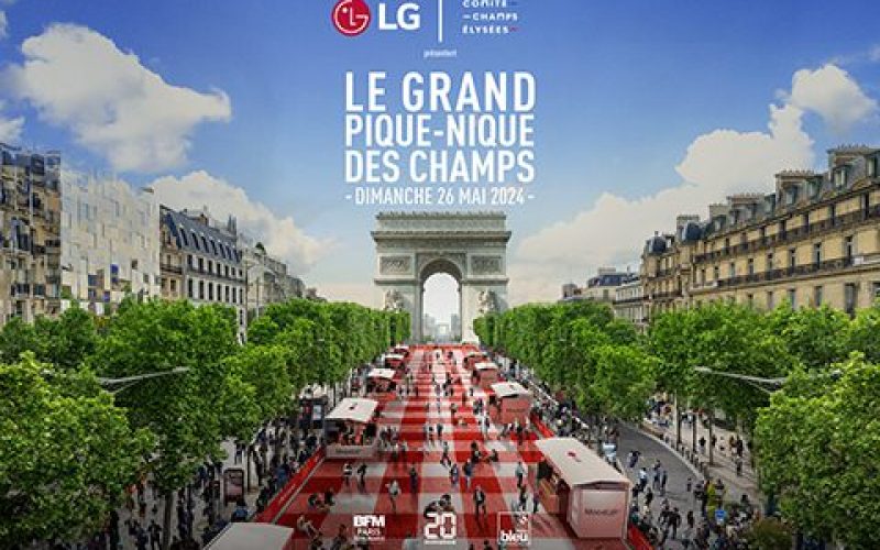 LG  organise un pique-nique géant et gratuit sur les Champs Elysées le 26 mai 2024