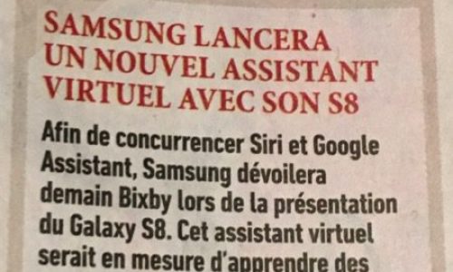 Samsung S8… en bref d’informations…